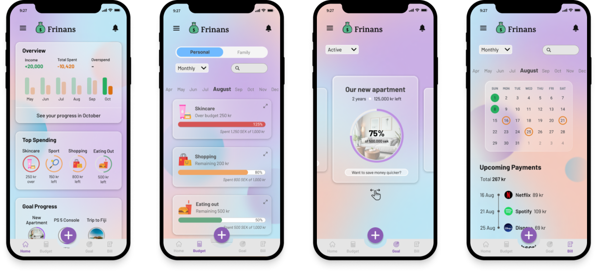 Frinans app images.